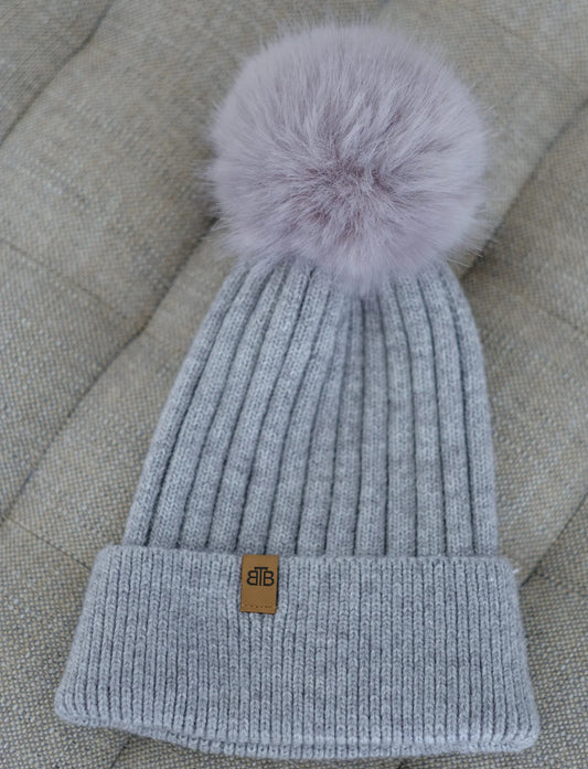 Wool Blend Pom Pom Beanie